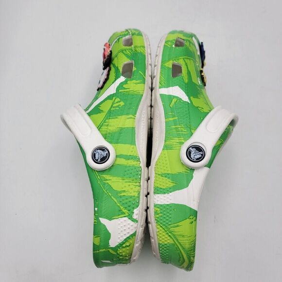 Crocs x Palm Trees Greeny Classic Clog Disney Pins Womens‎ Sz 8 Mens 10 Slip On main image 8